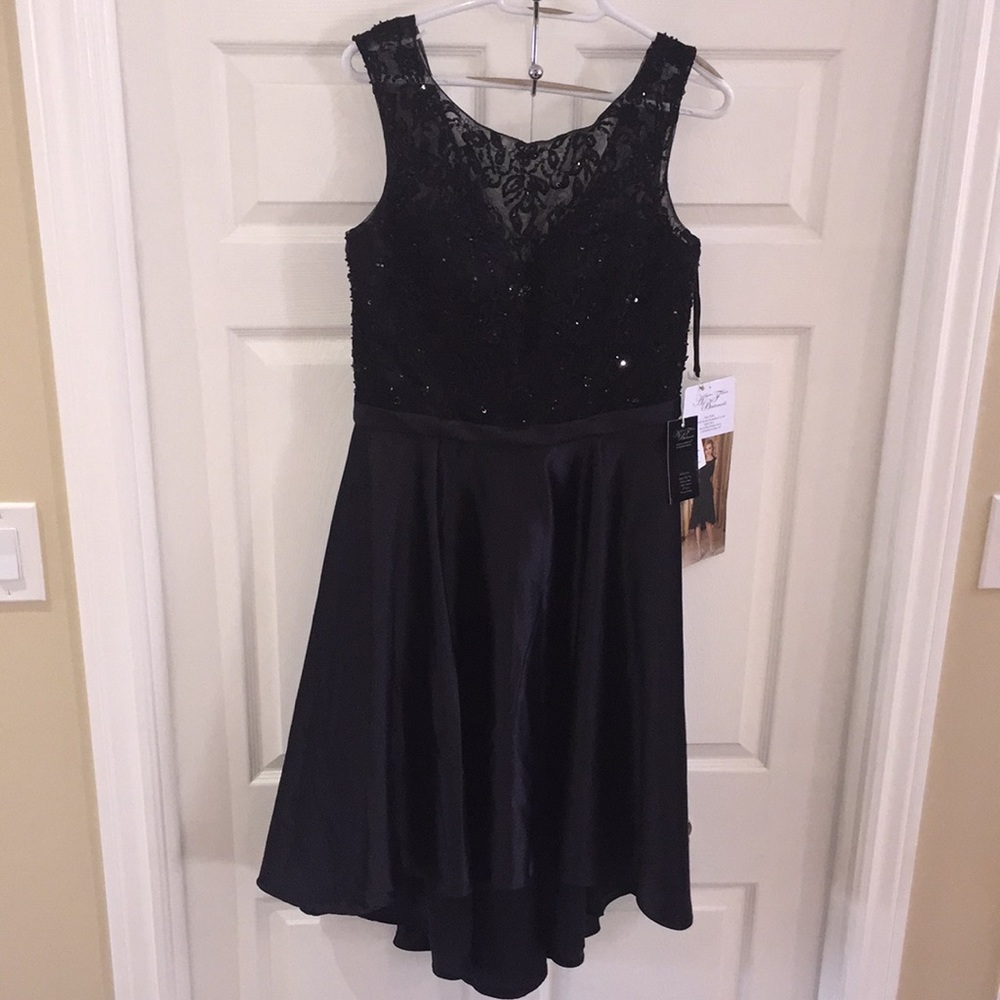 Angelina Faccenda Bridesmaids Prom Formal Sleeveless Dress Black Size 16